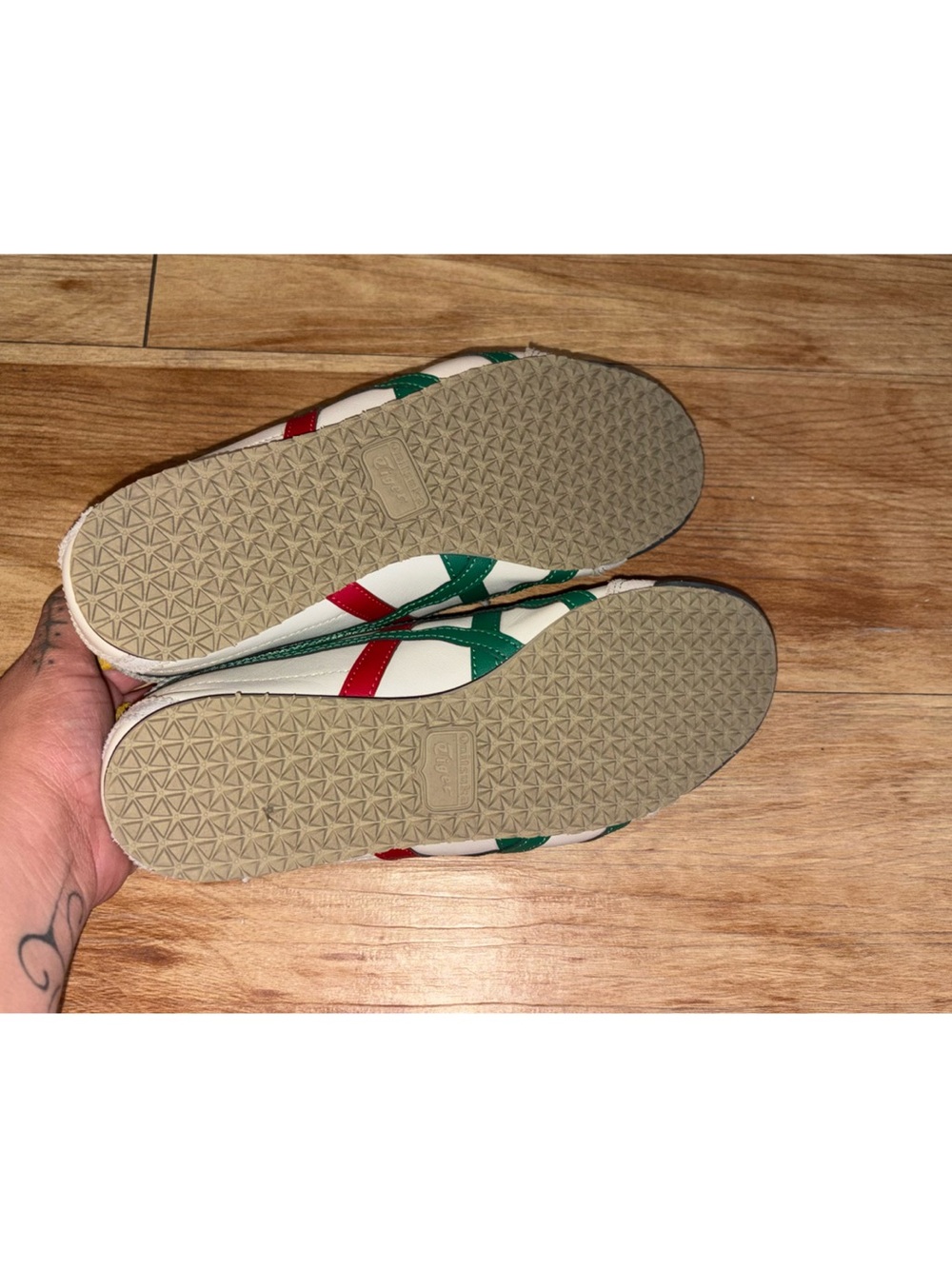 Onitsuka Tiger MEXICO 66 Beige Green Red - Picture 6 of 7